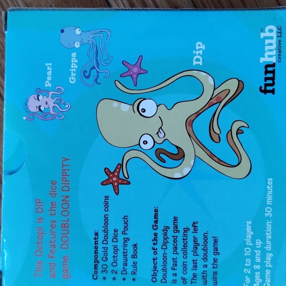 3 ct Octopus Dice games With plushies Ages 8+ Nib - Picture 3 of 10
